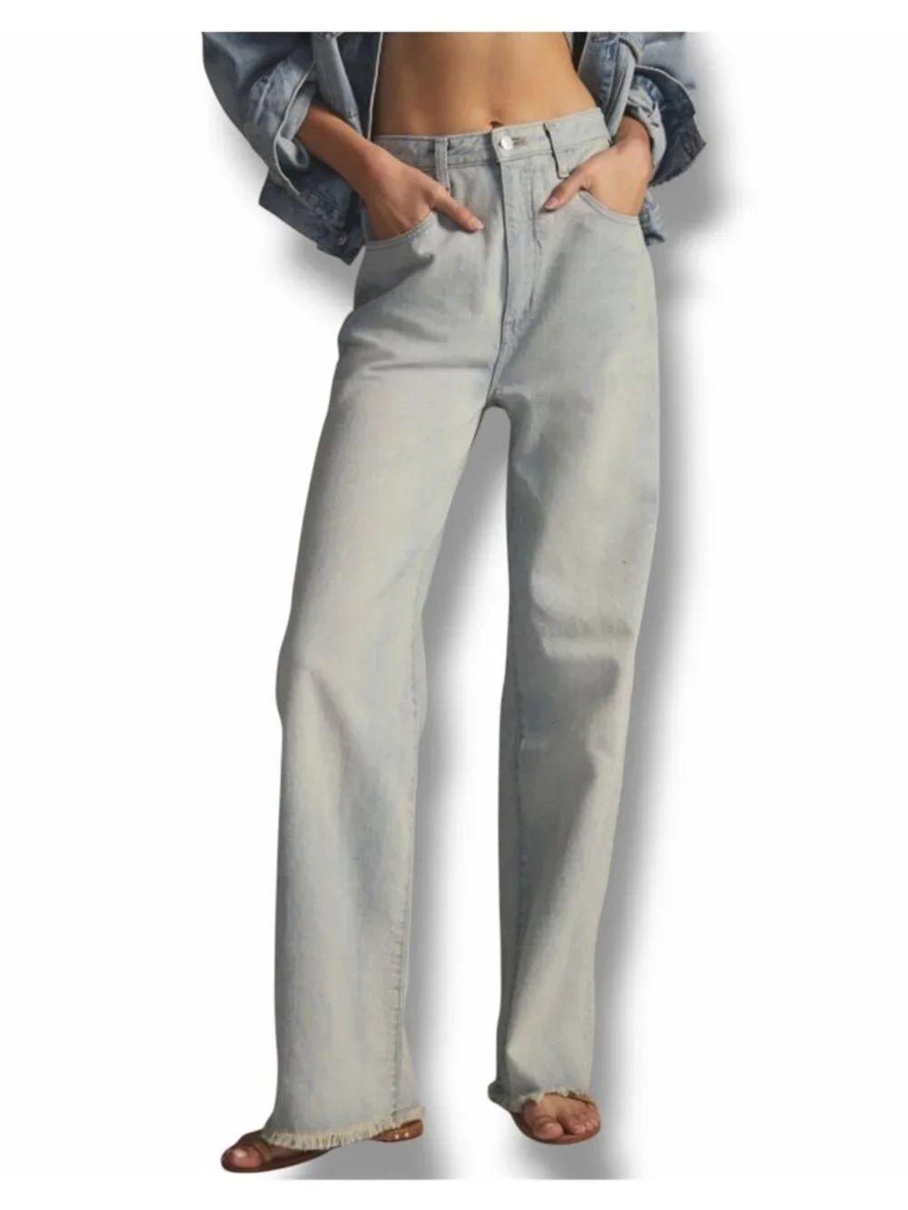 Anthropologie Pilcro Joey High Rise Relaxed Light Wash Cut Off Jeans